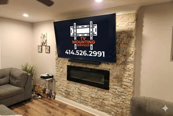 Professional TV mounting installation in Milwaukee home